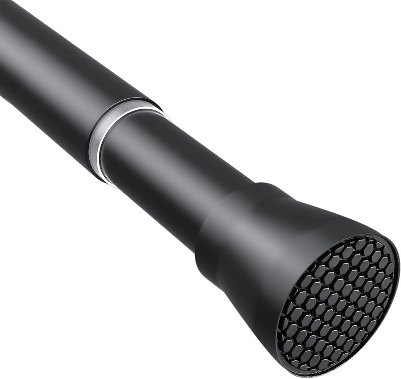 ZipGlo Tension Curtain Rod Black Tension Rod 28 To 48 Inch Spring Curtain Rods Non Slip Tension Rods 1pcs For Windows No Drilling Adjustable Tension Rods of Curtains Window Closet Kitchen Wardrobe - Image 1